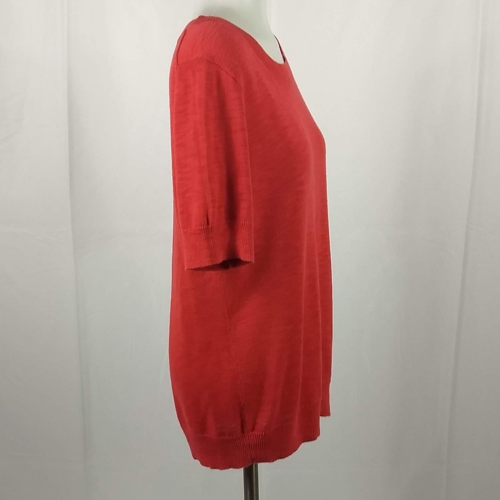 J. Crew Size Small Red Short Sleeve Blouse Top - Picture 6 of 7